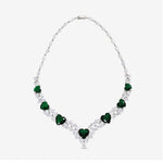 Load image into Gallery viewer, Heart Of Emerald Necklace Set
