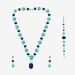Load image into Gallery viewer, Emerald Sapphire Fusion Necklace Set