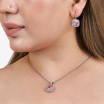 Load image into Gallery viewer, Rose Halo Pendant Set