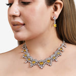 Load image into Gallery viewer, Noor-e-sunehri Diamond Necklace Set