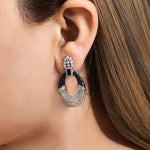 Load image into Gallery viewer, Blue Halo Earrings