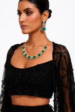 Load image into Gallery viewer, Solis Green Diamond Necklace Set
