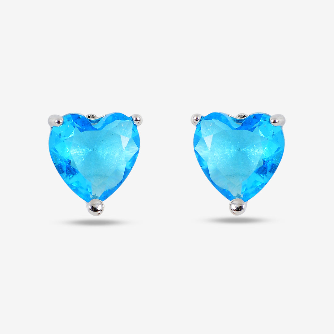 Blue Heart Beat Pendant Set
