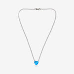 Load image into Gallery viewer, Blue Heart Beat Pendant Set
