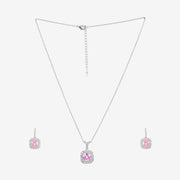 Rose Halo Pendant Set