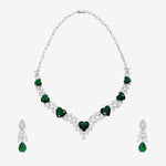 Load image into Gallery viewer, Heart Of Emerald Necklace Set
