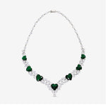 Load image into Gallery viewer, Heart Of Emerald Necklace Set
