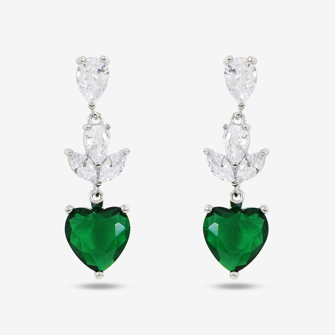 Heart Of Emerald Necklace Set
