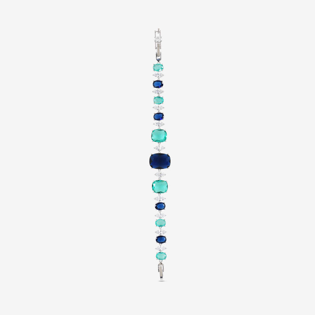 Emerald Sapphire Fusion Necklace Set