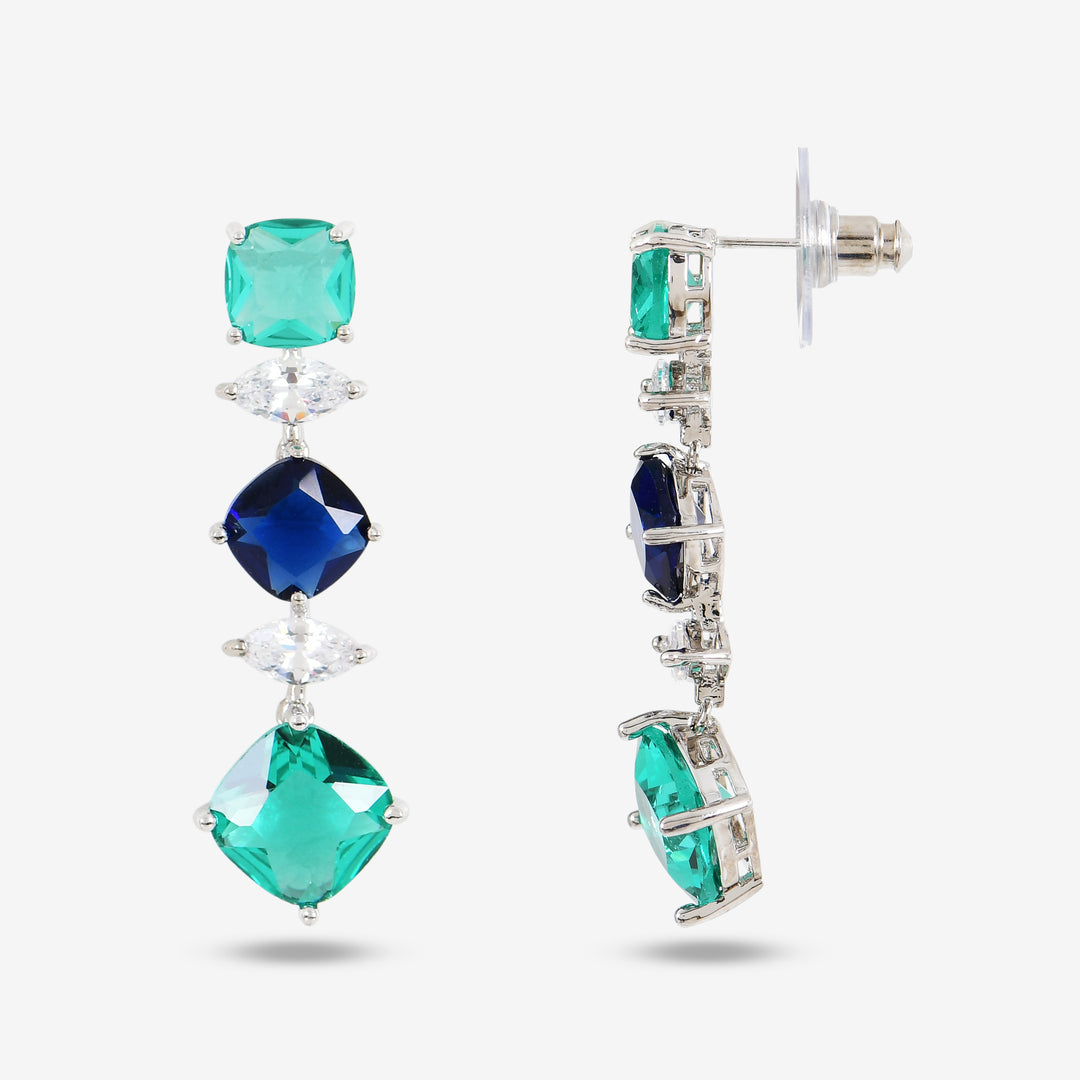 Emerald Sapphire Fusion Necklace Set