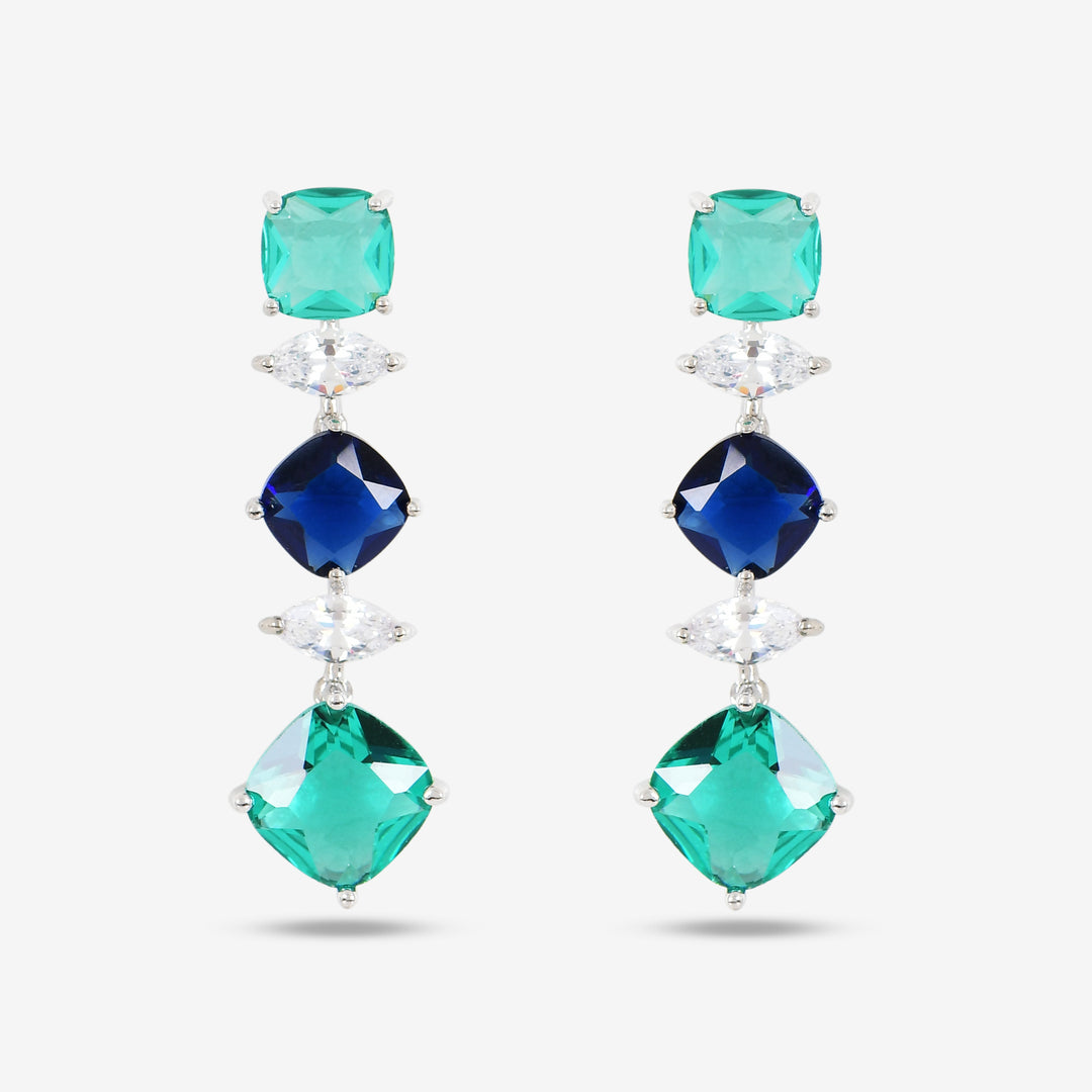 Emerald Sapphire Fusion Necklace Set