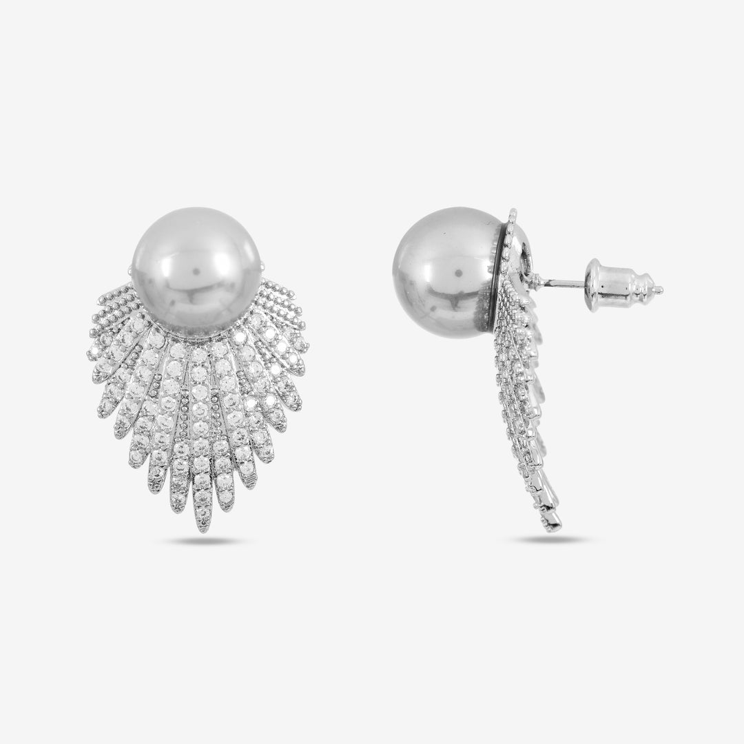 Moonlit Plume Studs