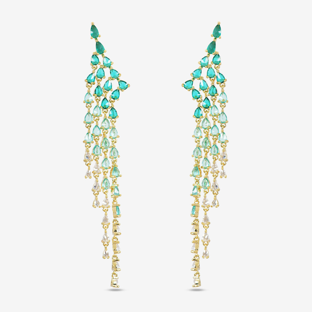 Aqua Cascade Drop Earrings