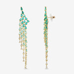 Load image into Gallery viewer, Aqua Cascade Drop Earrings
