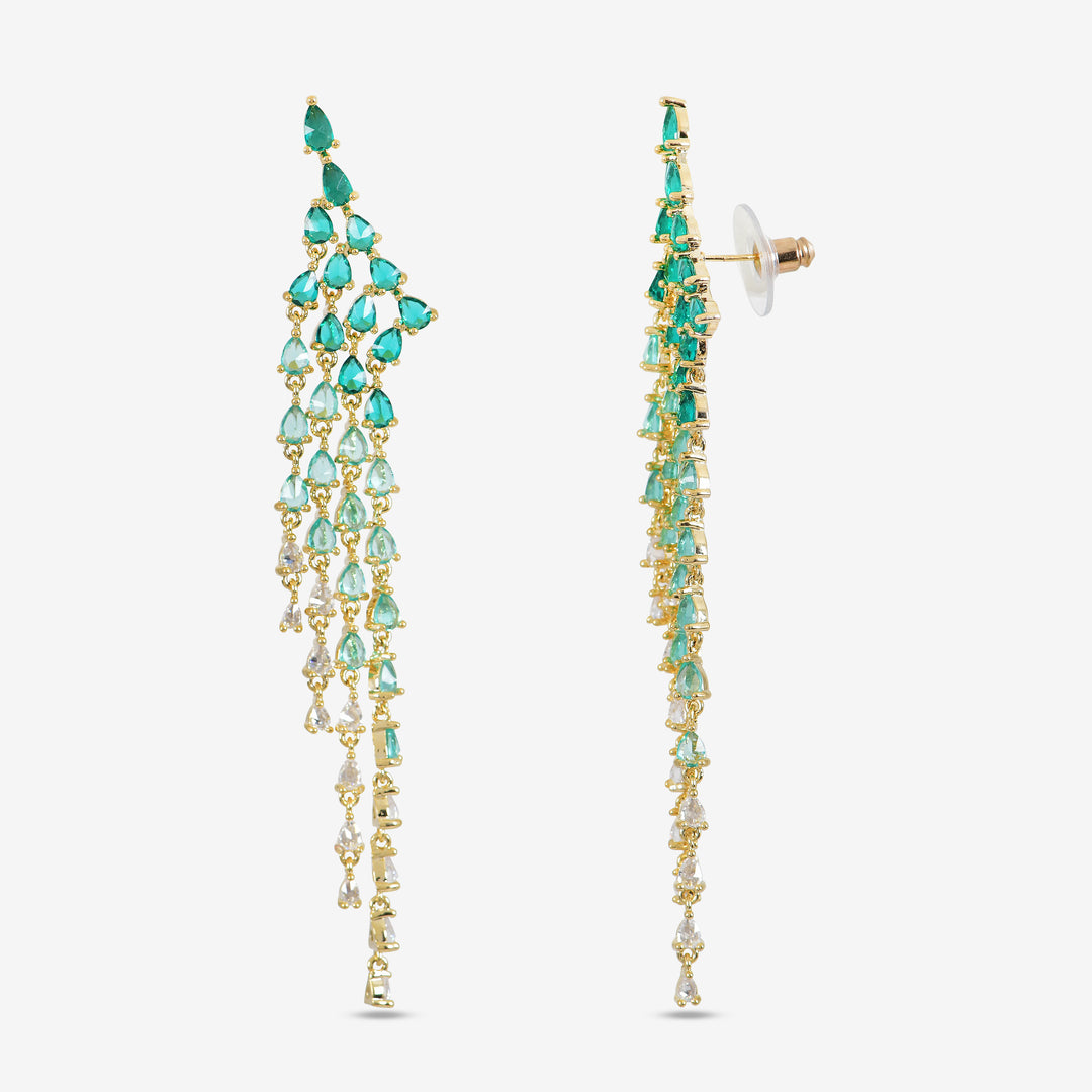 Aqua Cascade Drop Earrings