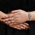 Load image into Gallery viewer, Noor-e-sunehri Diamond Necklace Set
