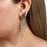 Load image into Gallery viewer, Aqua Cascade Drop Earrings

