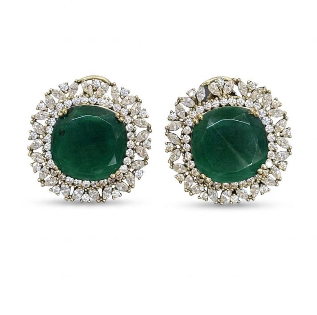 Emerald Monarch Studs