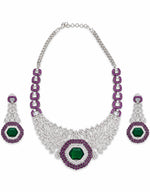 Load image into Gallery viewer, Aks-e-Gulzar Diamond Necklace Set