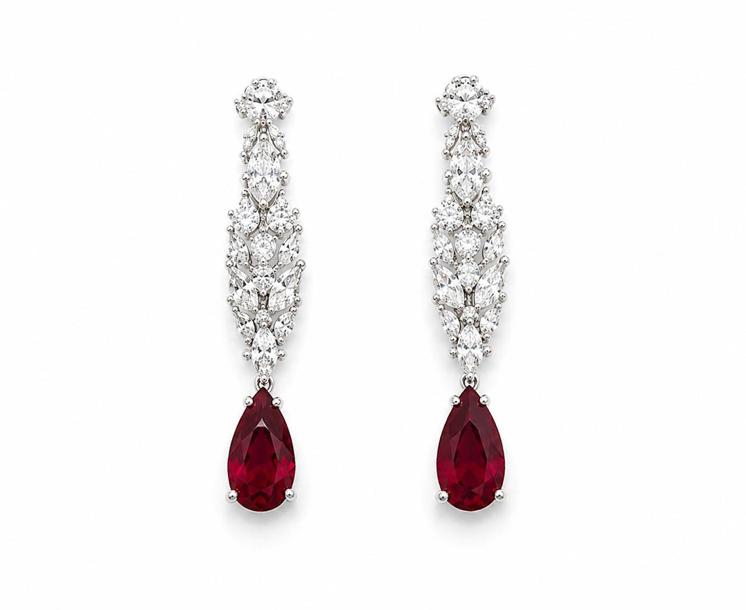 Pendulum Diamond Necklace Set