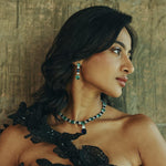 Load image into Gallery viewer, Emerald Sapphire Fusion Necklace Set