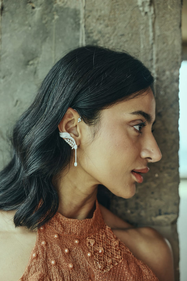 Silver Willow Ear Cuff