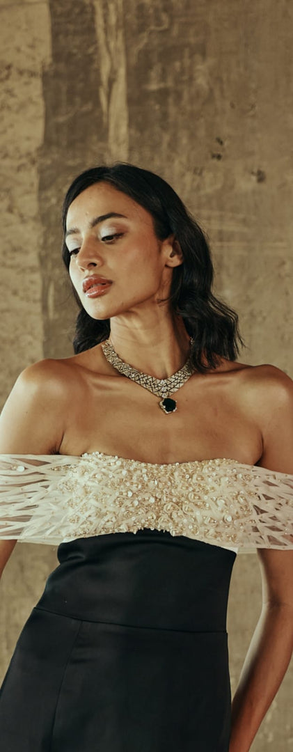 Glint Green Necklace Set