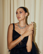 Load image into Gallery viewer, Noor-e-sunehri Diamond Necklace Set